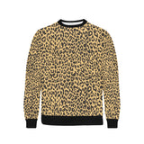 Leopard skin print Men's Crew Neck Sweatshirt