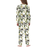 Canabis Marijuana Weed Pattern Print Design 05 Kids' Boys' Girls' All Over Print Pajama Set