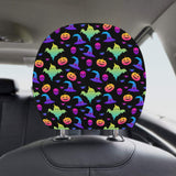 Colorful halloween background Car Headrest Cover