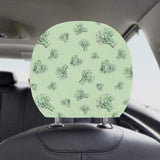 broccoli sketch pattern Car Headrest Cover