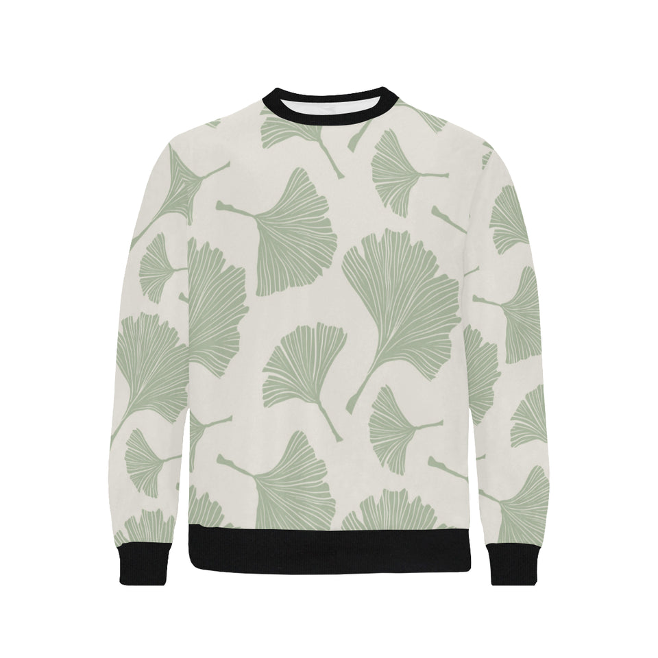 Ginkgo leaves pattern Men's Crew Neck Sweatshirt