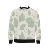 Ginkgo leaves pattern Men's Crew Neck Sweatshirt