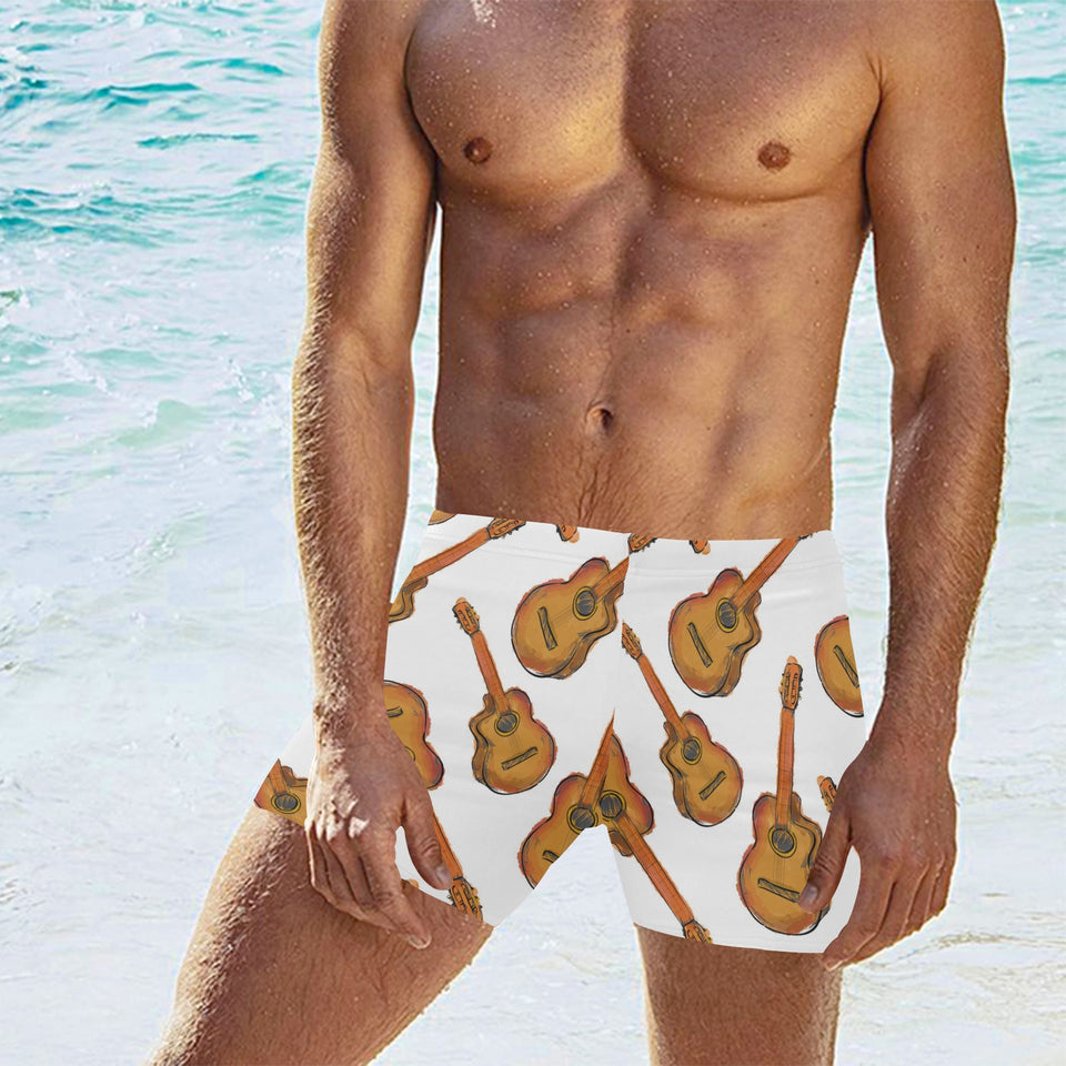 Paint Guitar Pattern Men's Swimming Trunks