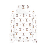 Greyhound Pattern Print Design 05 Men's Padded Hooded Jacket