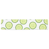Cucumber slices pattern Table Runner