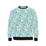 Llama alpaca cactus leaves pattern Men's Crew Neck Sweatshirt