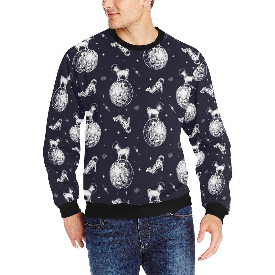 Chihuahua space helmet. astronaut pattern Men's Crew Neck Sweatshirt