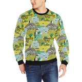 Hand drawn windmill pattern Men's Crew Neck Sweatshirt