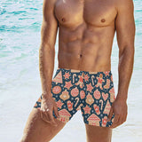 Christmas gingerbread cookie pattern Men's Swimming Trunks