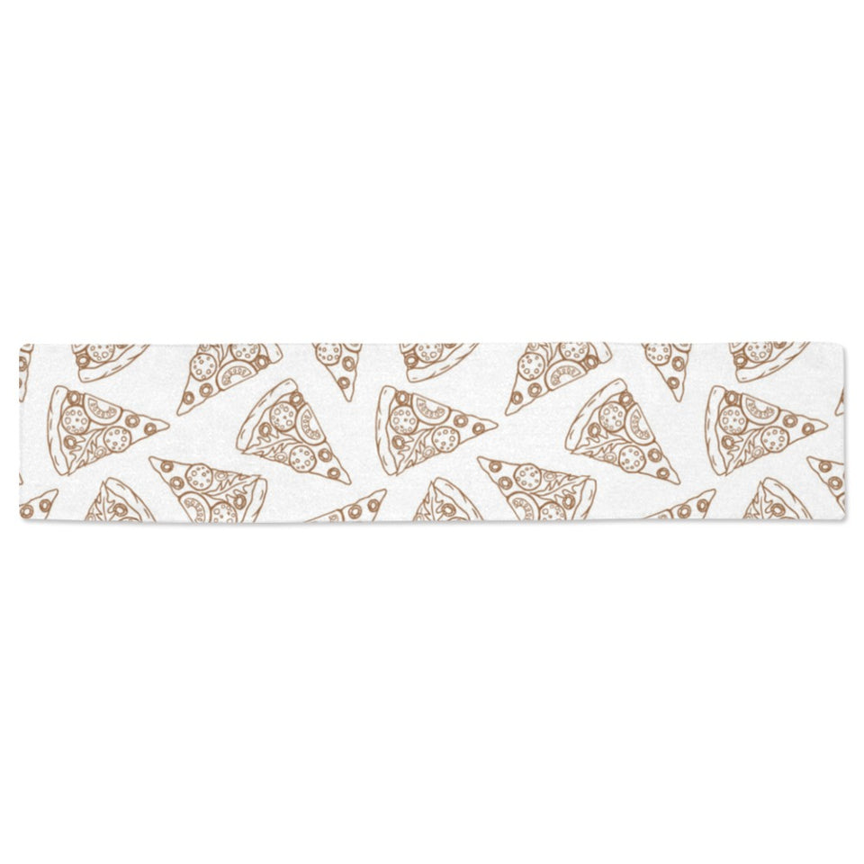 Hand drawn pizza pattern Table Runner