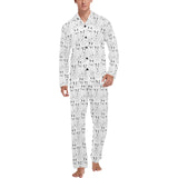 Bull Terrier Pattern Print Design 02 Men's Long Pajama Set