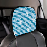 Starfish blue blackground Car Headrest Cover