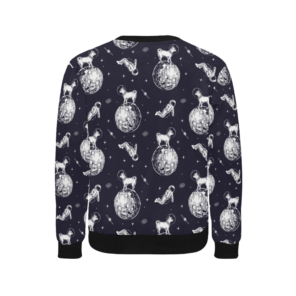 Chihuahua space helmet. astronaut pattern Men's Crew Neck Sweatshirt