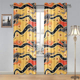 Kangaroo Australian aboriginal art pattern Gauze Curtain