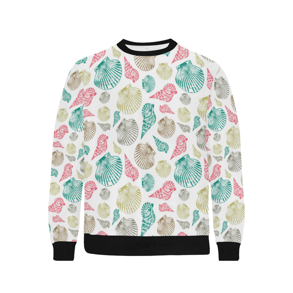 Colorful shell pattern Men's Crew Neck Sweatshirt