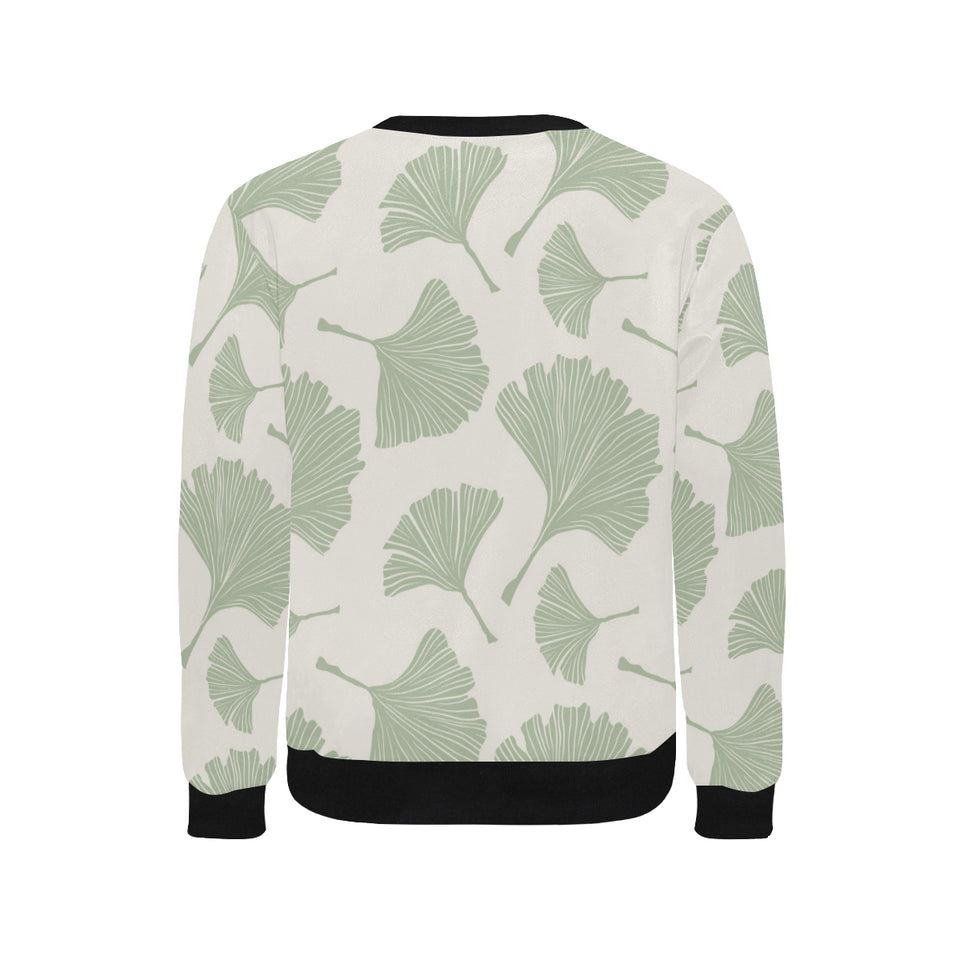 Ginkgo leaves pattern Men's Crew Neck Sweatshirt