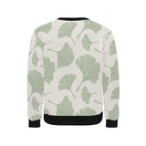 Ginkgo leaves pattern Men's Crew Neck Sweatshirt