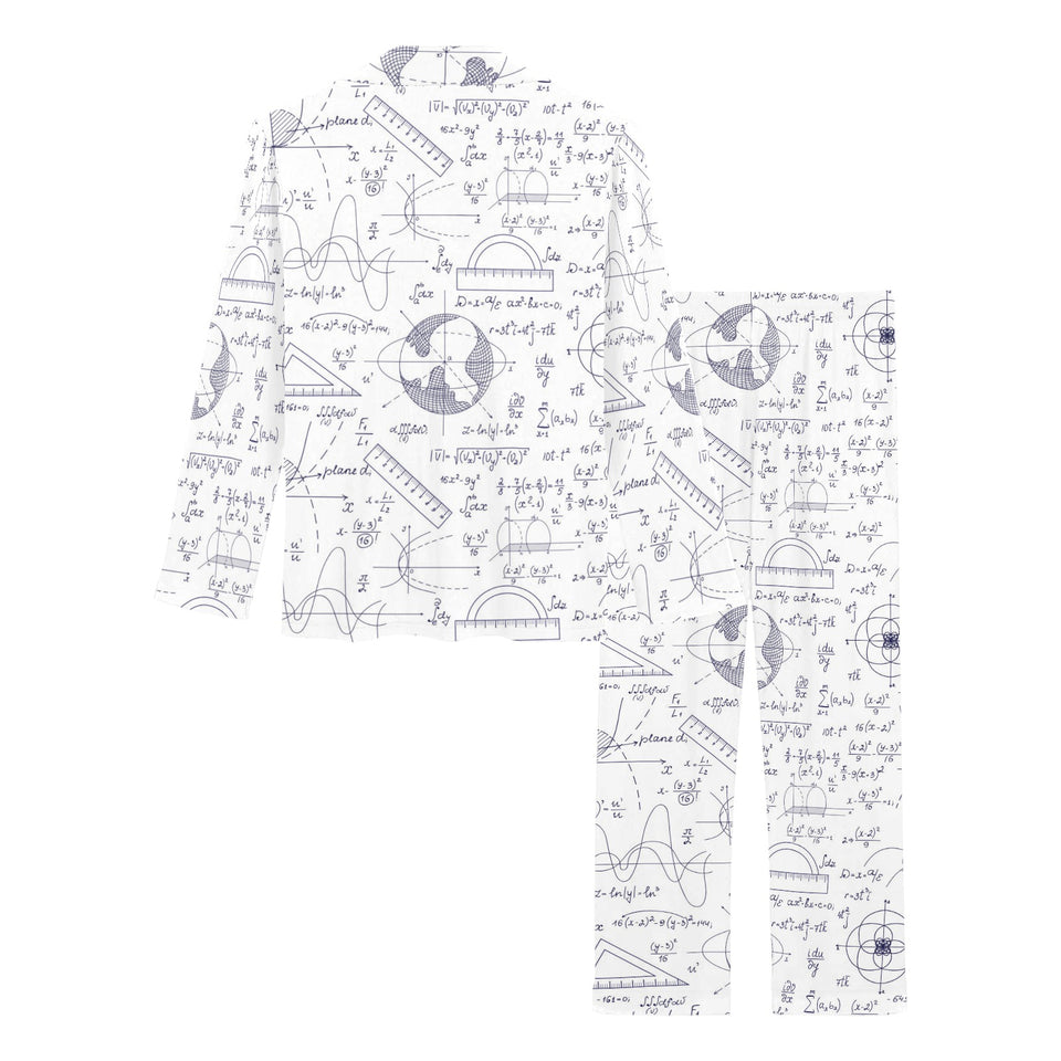 Math Pattern Print Design 03 Women's Long Pajama Set