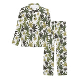 Canabis Marijuana Weed Pattern Print Design 05 Men's Long Pajama Set