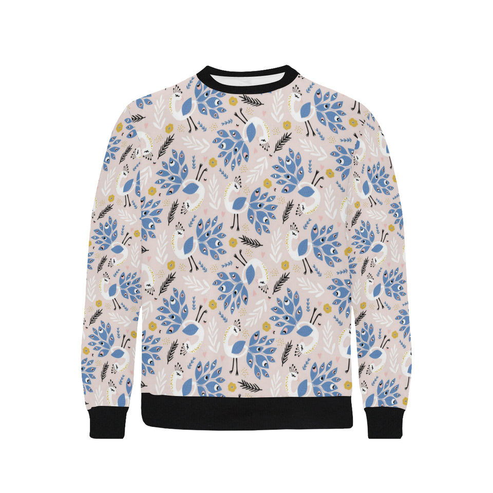 Cute peacock pattern Men's Crew Neck Sweatshirt