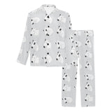 Bull Terrier Pattern Print Design 01 Men's Long Pajama Set