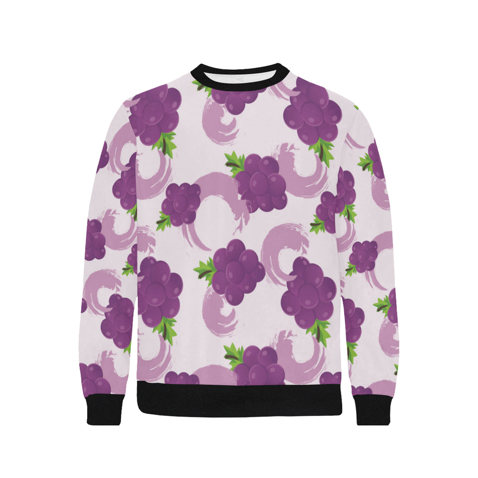 Cute Grape pattern Men's Crew Neck Sweatshirt