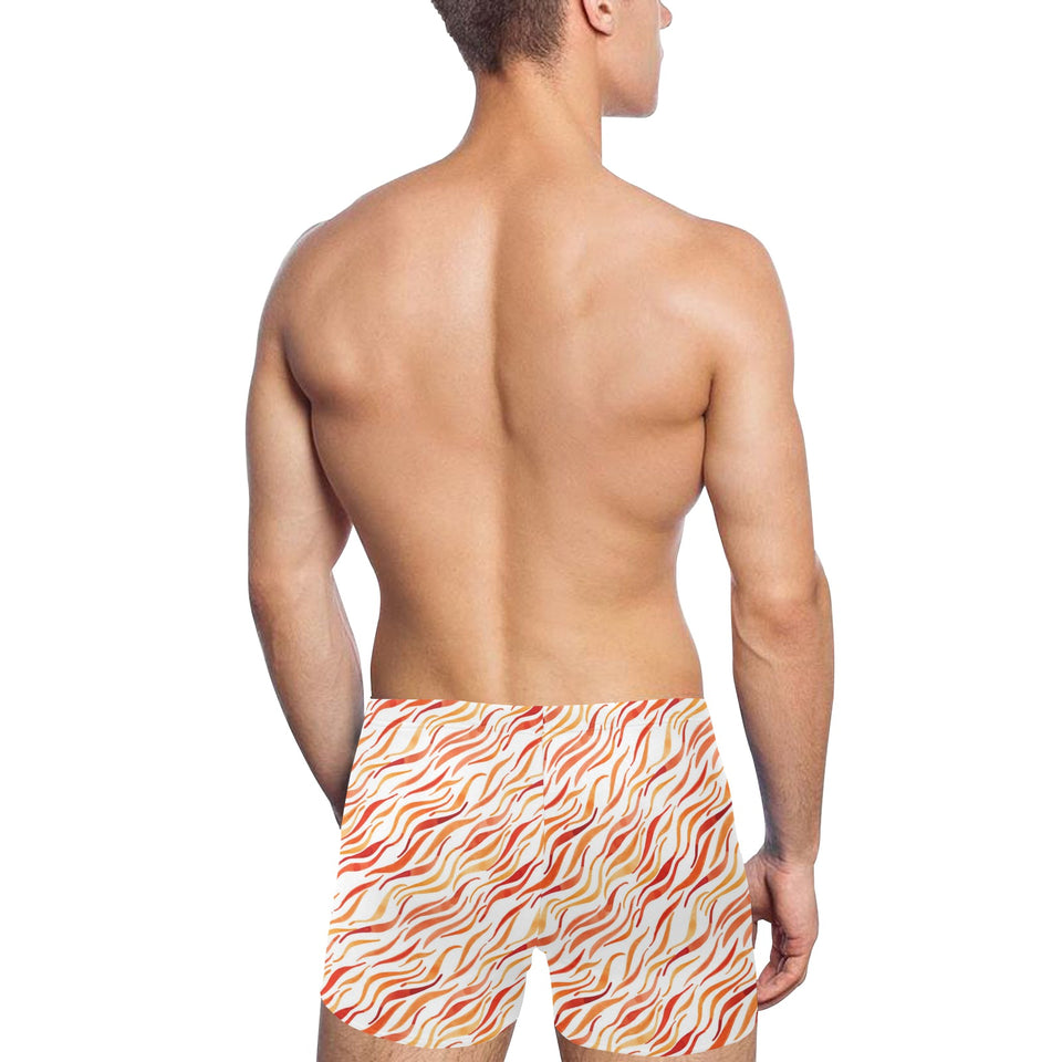Fire flame watercolor pattern Men's Swimming Trunks
