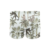 Monkey sloth lemur palm trees pattern Men's Swimming Trunks