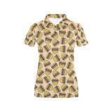Hamburger Pattern Print Design 01 Women's All Over Print Polo Shirt