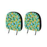 banana leaves banana design pattern Car Headrest Cover