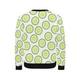 Cucumber slices pattern Men's Crew Neck Sweatshirt