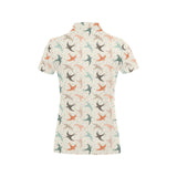 Swallow Pattern Print Design 02 Women's All Over Print Polo Shirt