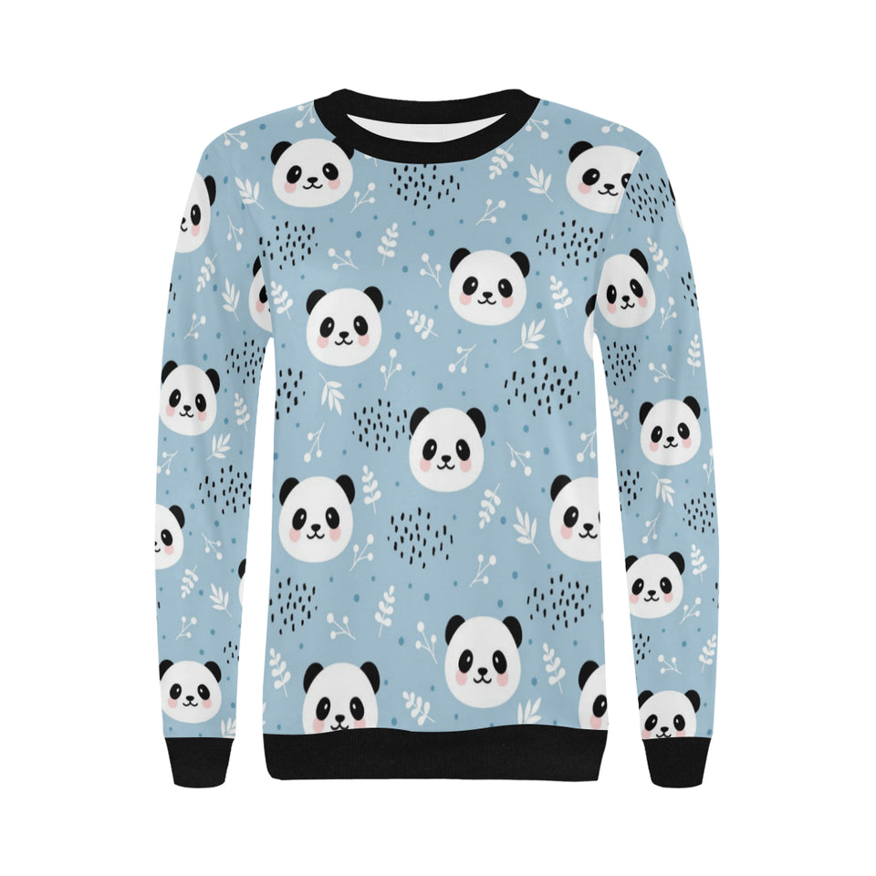 Cute panda pattern Women's Crew Neck Sweatshirt