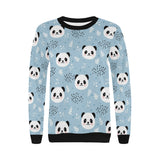 Cute panda pattern Women's Crew Neck Sweatshirt