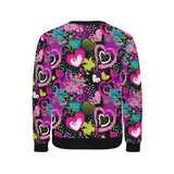 heart dot wave star creative design pattern Men's Crew Neck Sweatshirt
