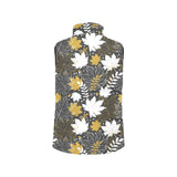 Beautiful gold autumn maple leaf pattern Men's Padded Vest