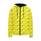 Duck Pattern Print Design 02 Men's Padded Hooded Jacket
