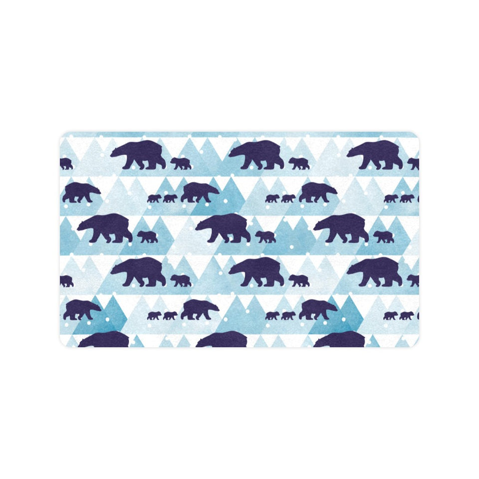 polar bear winter snow pattern Doormat