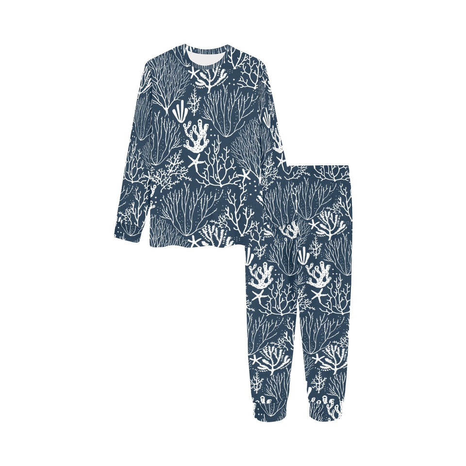 Coral Reef Pattern Print Design 05 Kids' Boys' Girls' All Over Print Pajama Set