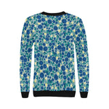 blueberry design pattern Women's Crew Neck Sweatshirt