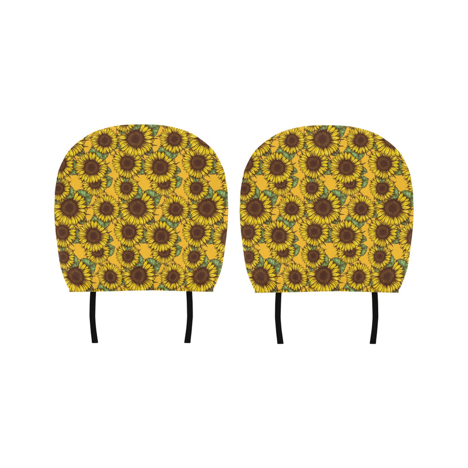 Sunflower pattern Car Headrest Cover