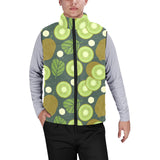 Whole sliced kiwi leave and flower Men's Padded Vest