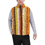Egypt Hieroglyphics Pattern Print Design 01 Men's Padded Vest