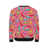Colorful wrapped candy pattern Men's Crew Neck Sweatshirt