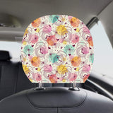 Clock butterfly pattern Car Headrest Cover