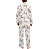 Llama Alpaca pattern Men's Long Pajama Set