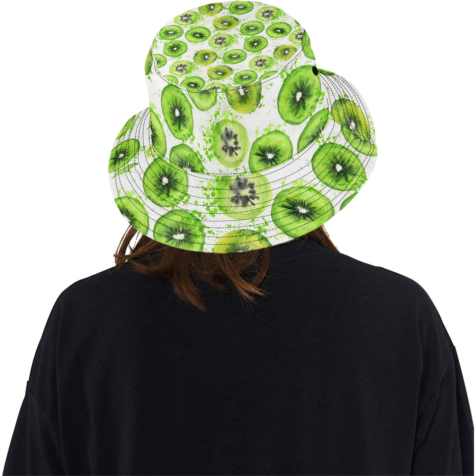 Watercolor kiwi pattern Unisex Bucket Hat