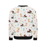 Cute Chihuahua puppie pattern Men's Crew Neck Sweatshirt