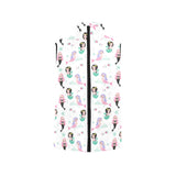 cute mermaid dolphin fish starfish pattern Men's Padded Vest