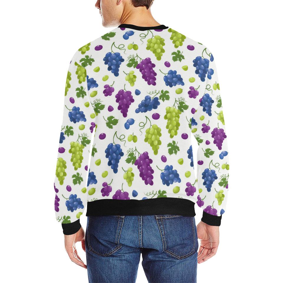 Grape pattern Men's Crew Neck Sweatshirt